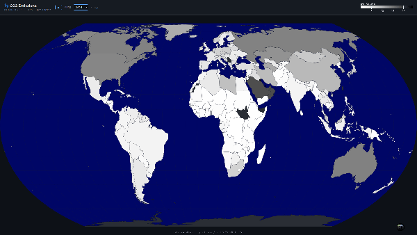 World Map of Countries by CO2 Emissions per Capita
