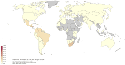 World Map of Intentional Homicides