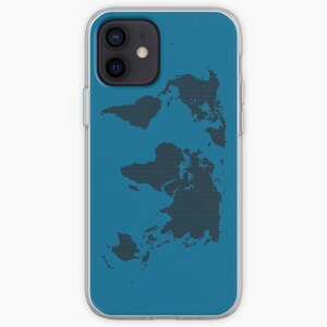World Map Made of Circles - Geographic Pattern Map Black Design iPhone Case & Cover by ramiro